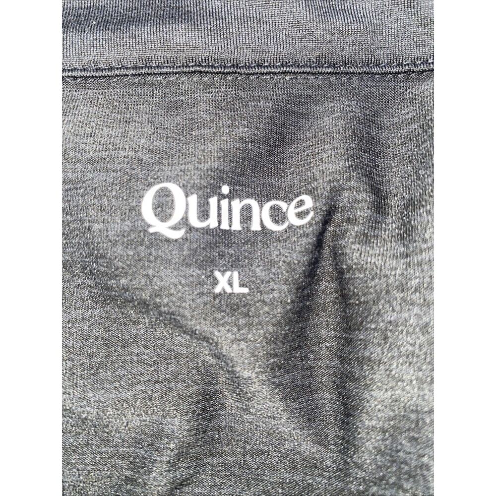 Quince Men Flowknit Breeze Performance Polo Heather Black Sleeved Top XL - Picture 3 of 5